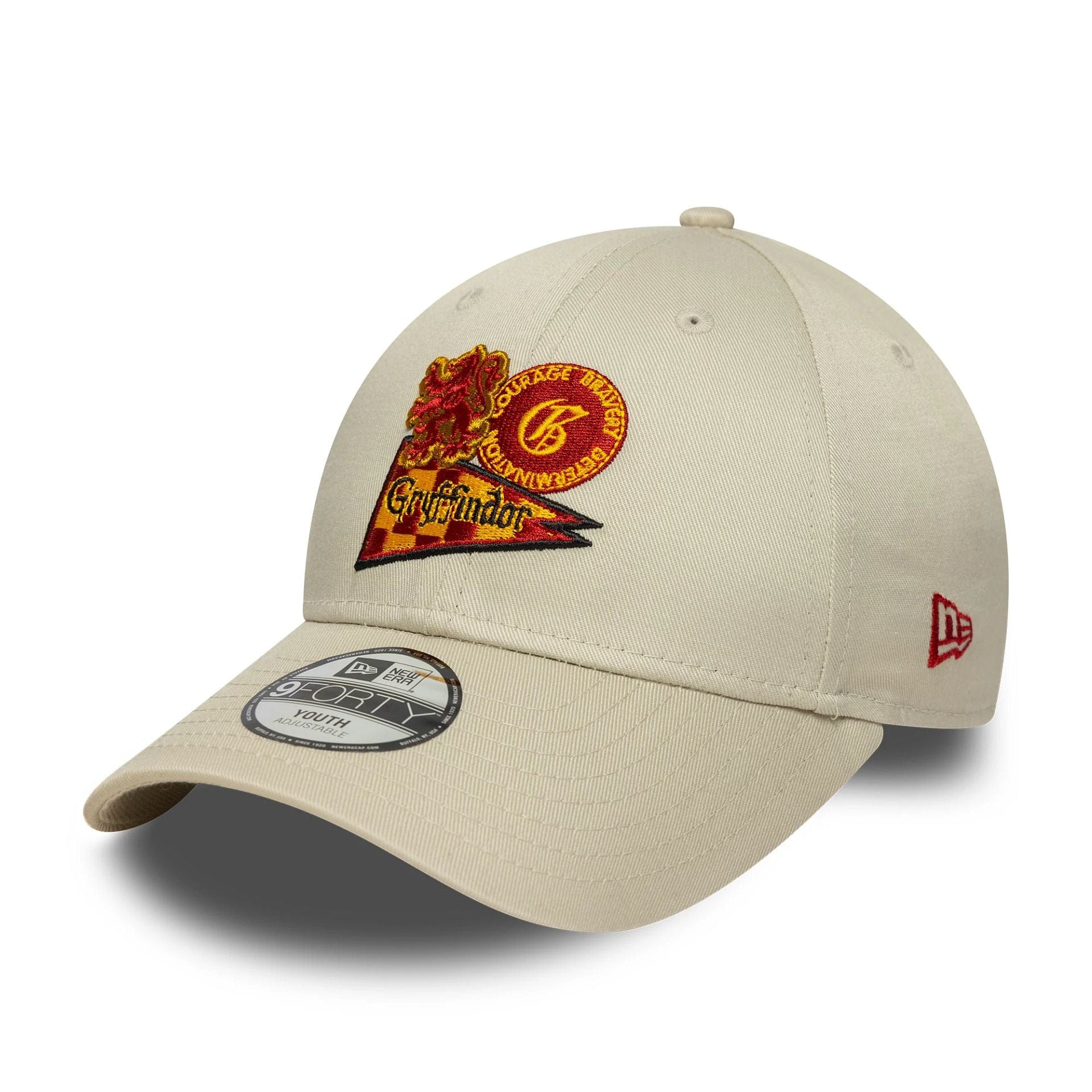 This is a Harry Potter Gryffindor Youth Warner Brothers Cream 9FORTY Adjustable Cap 1