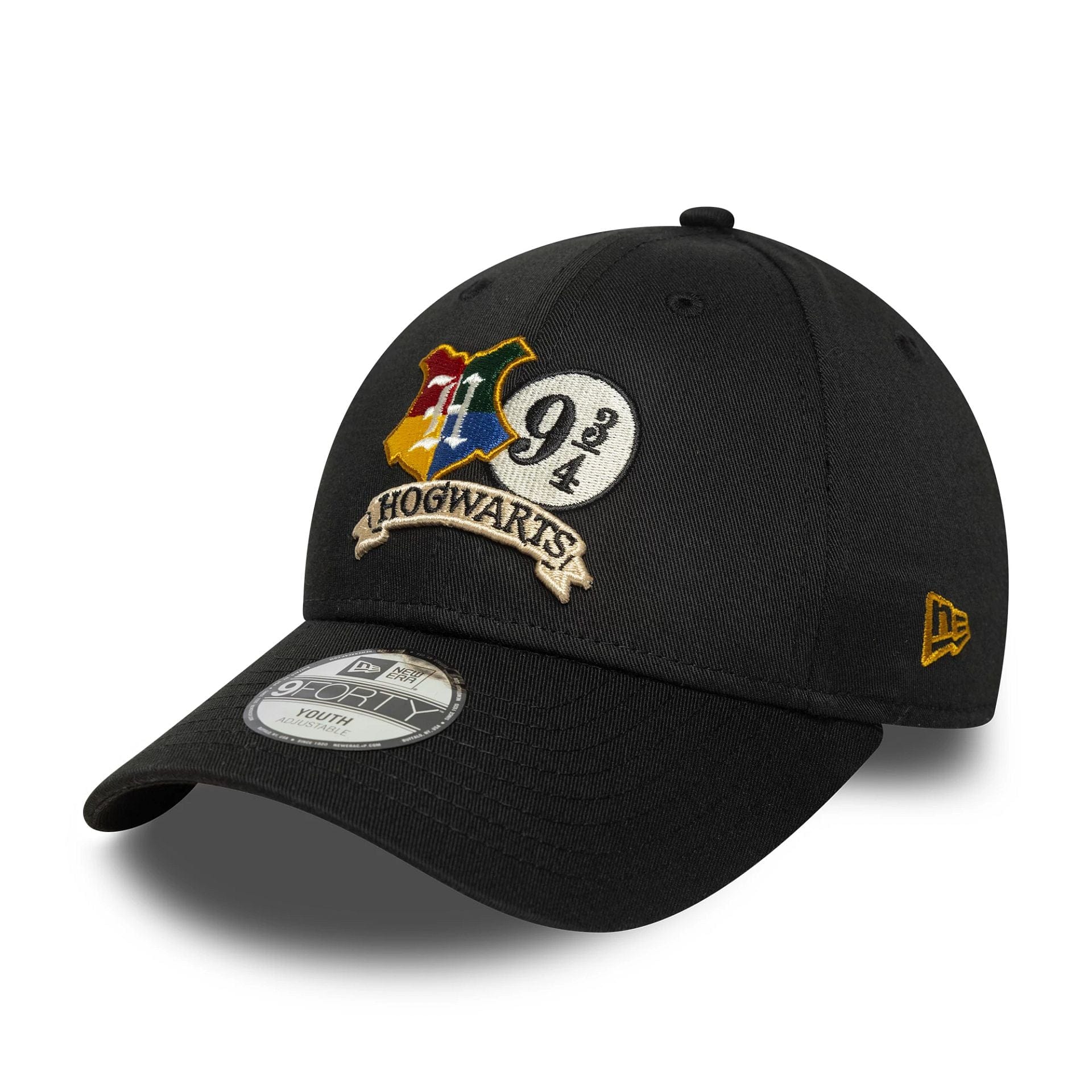 This is a Harry Potter Hogwarts Youth Warner Brothers Black 9FORTY Adjustable Cap 1