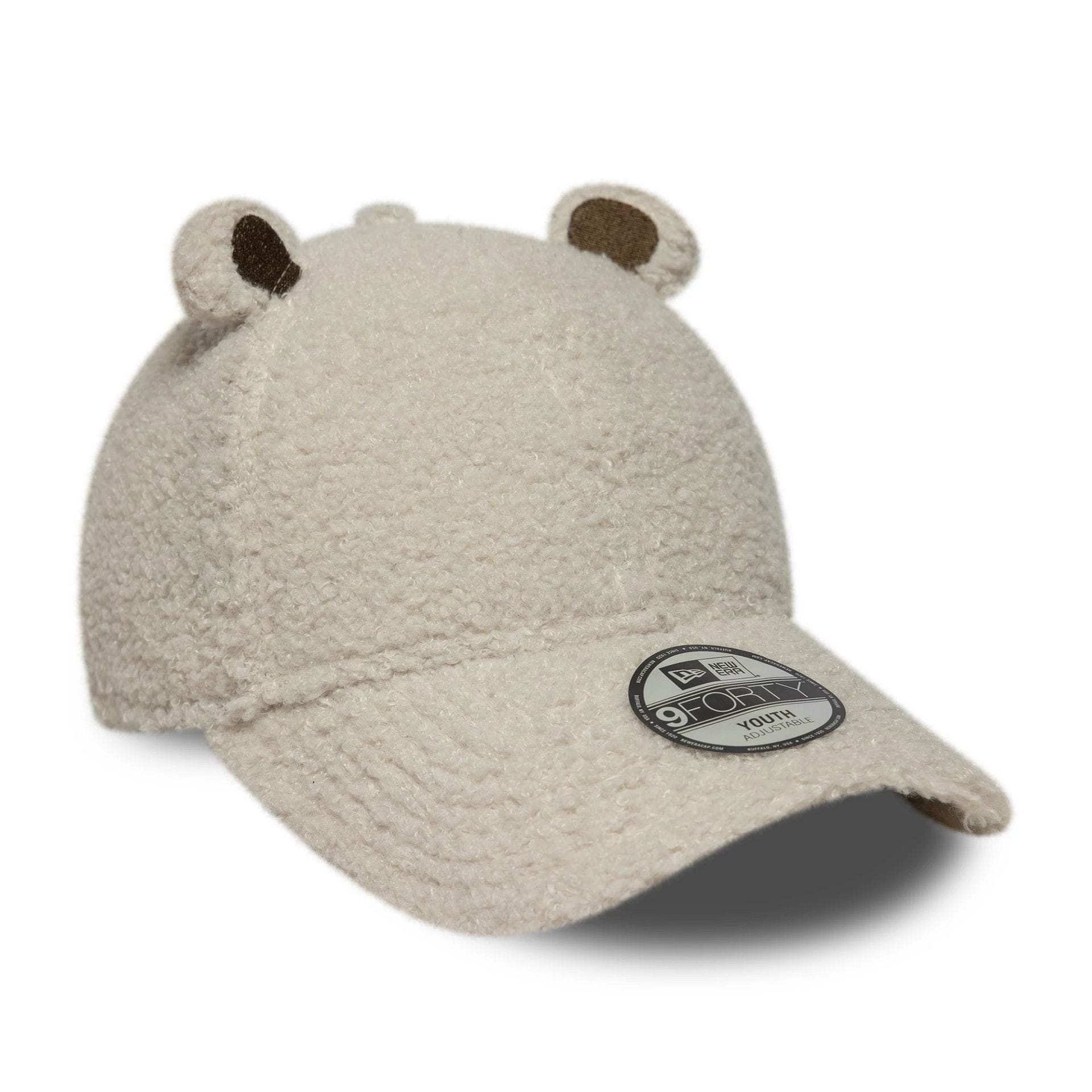 This is a Child New Era Winter Borg Cream 9FORTY Adjustable Cap 3