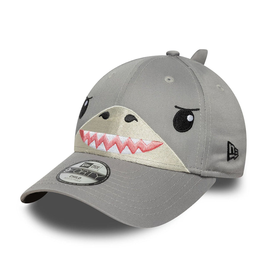 This is a Child New Era Face Grey 9FORTY Adjustable Cap 1