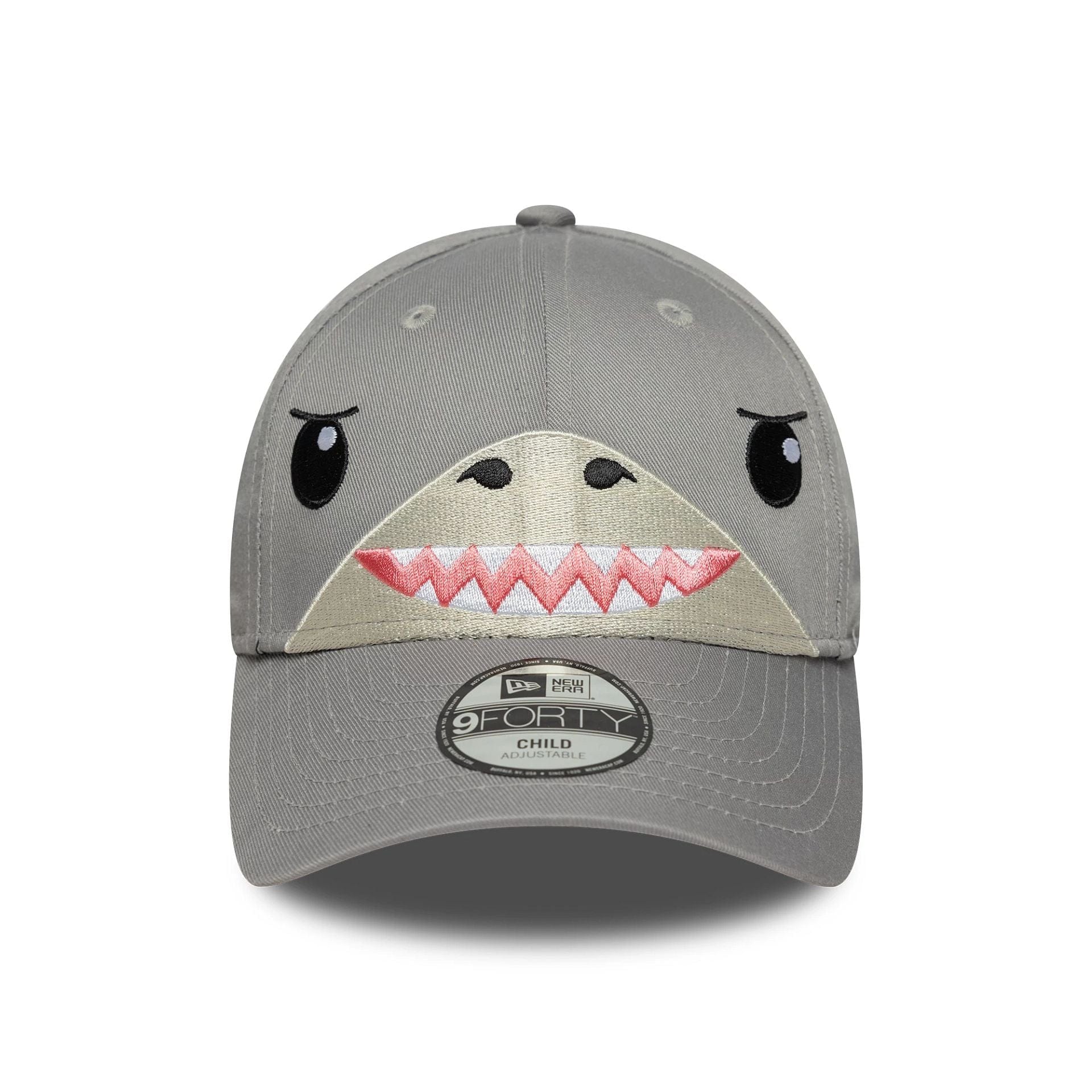 This is a Child New Era Face Grey 9FORTY Adjustable Cap 2