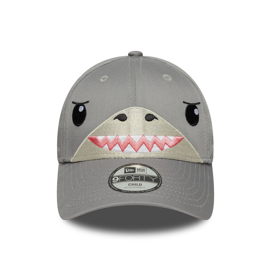 This is a Child New Era Face Grey 9FORTY Adjustable Cap 2
