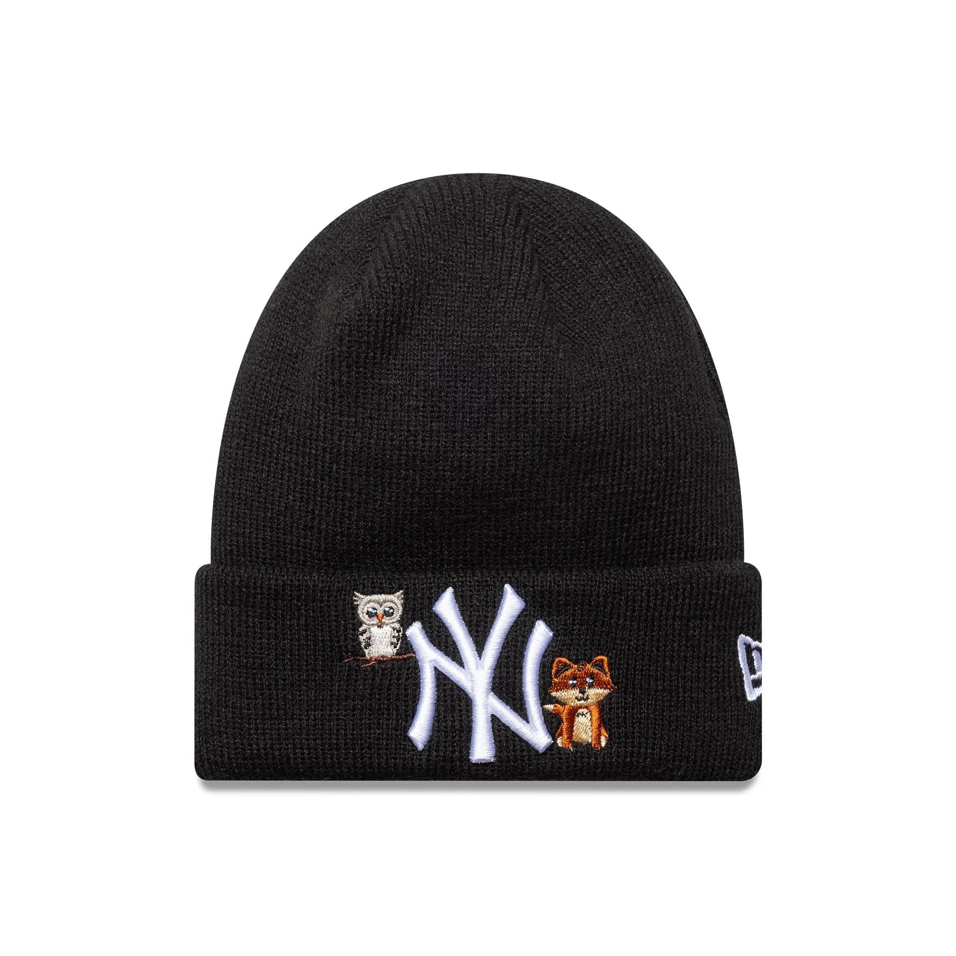 This is a New York Yankees Toddler MLB Icon Black Cuff Knit Beanie Hat 1
