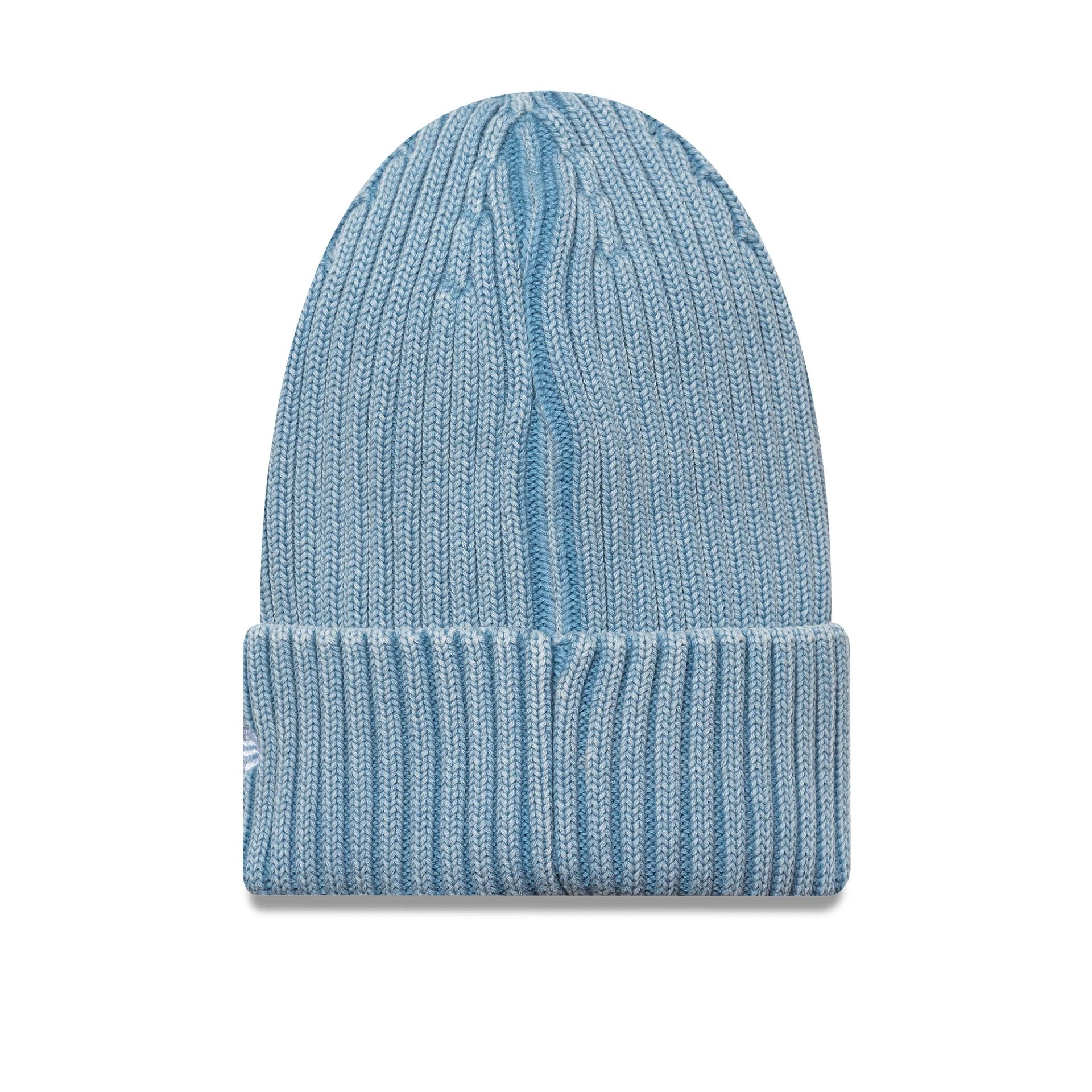 This is a LA Dodgers MLB Washed Pastel Blue Cuff Knit Beanie Hat 2