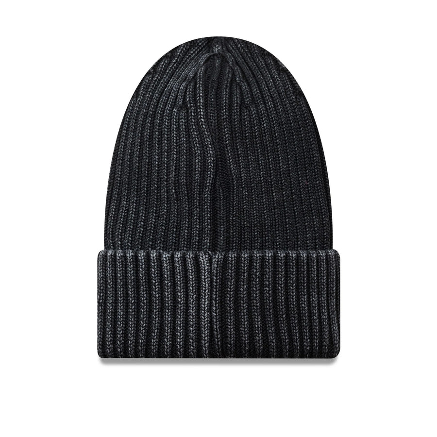 Luxury ribbed knit black striped beanie hat Toteme Signature Striped Wool Beanie | Saks Fifth Avenue main image 4