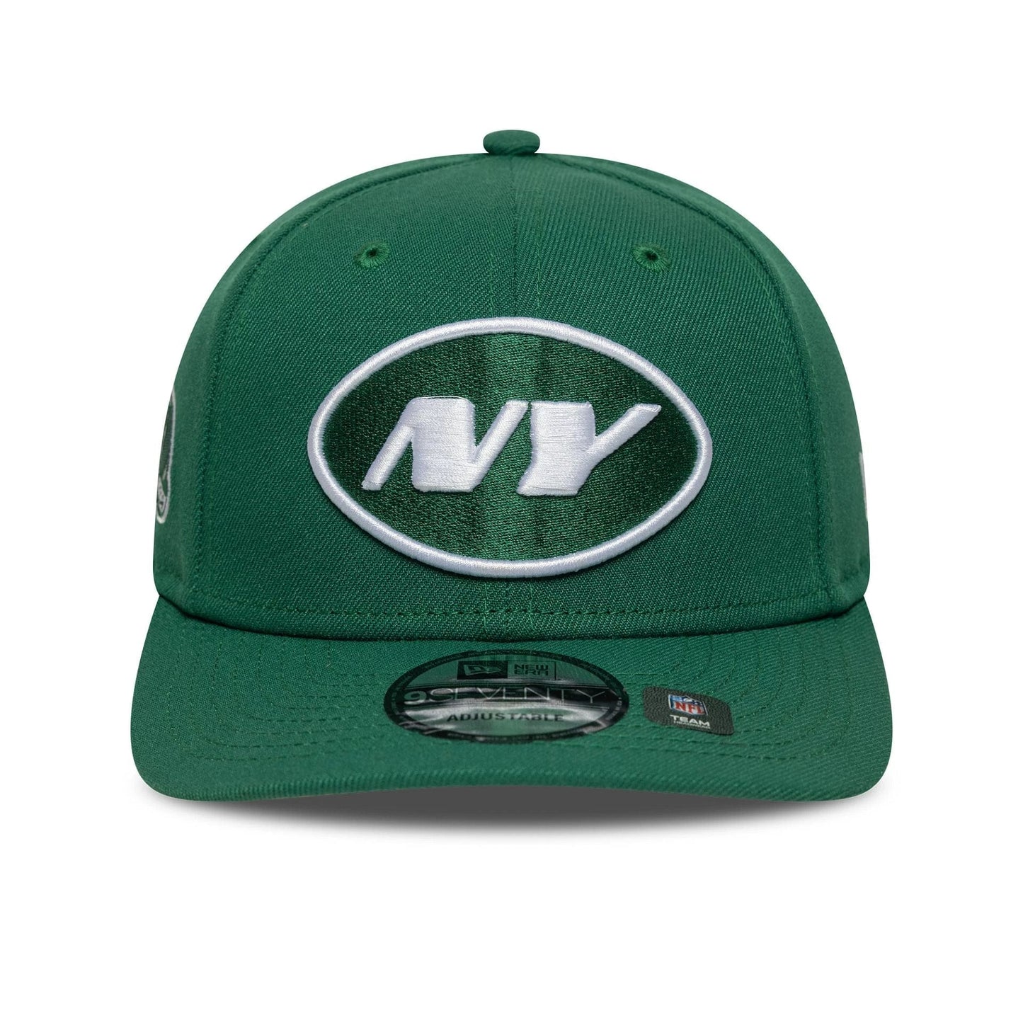 This is a New York Jets NFL Patch Green 9SEVENTY Stretch-Snap Adjustable Cap 3