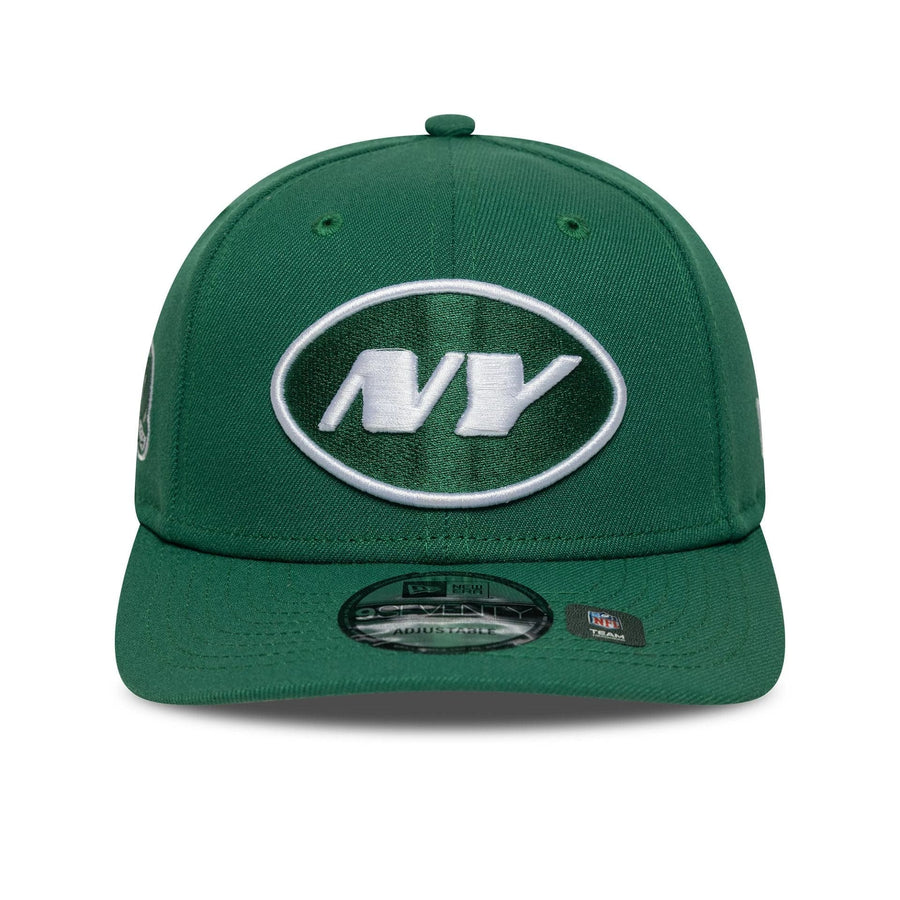This is a New York Jets NFL Patch Green 9SEVENTY Stretch-Snap Adjustable Cap 3