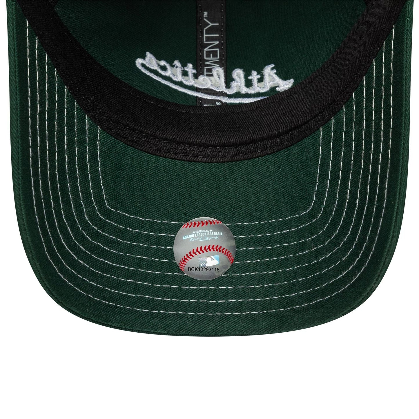 This is a Oakland Athletics MLB Contrast Stitch Dark Green 9TWENTY Adjustable Cap 5