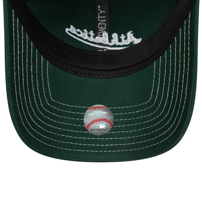 This is a Oakland Athletics MLB Contrast Stitch Dark Green 9TWENTY Adjustable Cap 5