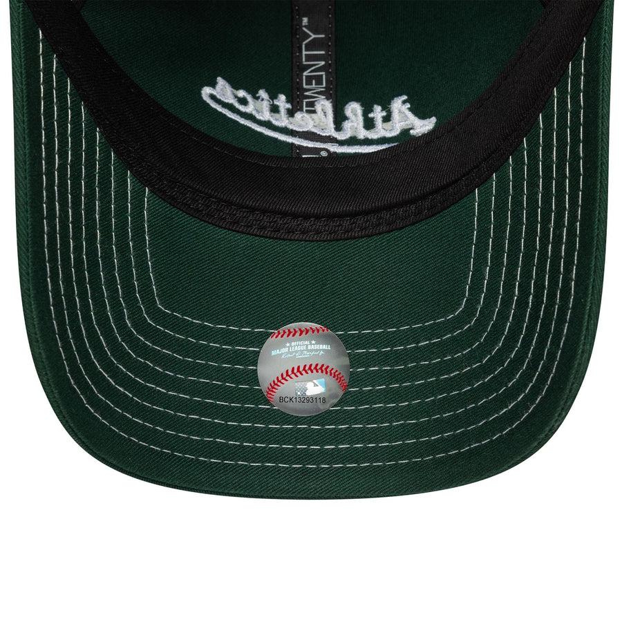 This is a Oakland Athletics MLB Contrast Stitch Dark Green 9TWENTY Adjustable Cap 5