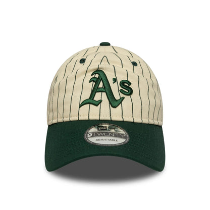 This is a Oakland Athletics MLB Pinstripe Dark Green 9TWENTY Adjustable Cap 2