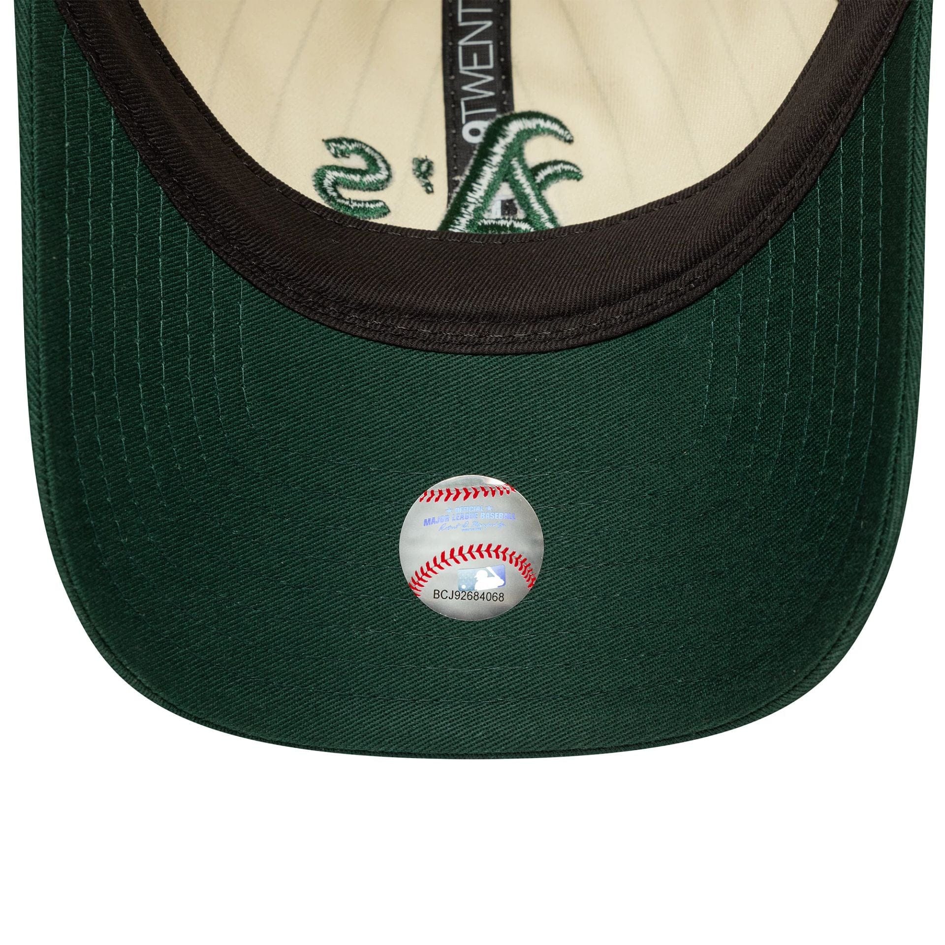 This is a Oakland Athletics MLB Pinstripe Dark Green 9TWENTY Adjustable Cap 5