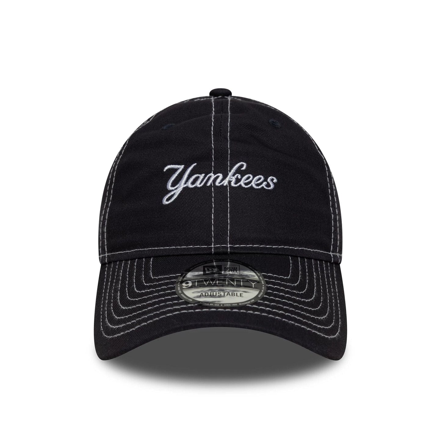 This is a New York Yankees MLB Contrast Stitch Navy 9TWENTY Adjustable Cap 2