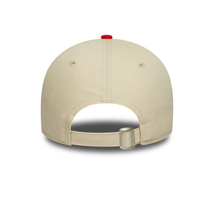 This is a Kansas City Chiefs NFL Wordmark Cream 9FORTY Adjustable Cap 5