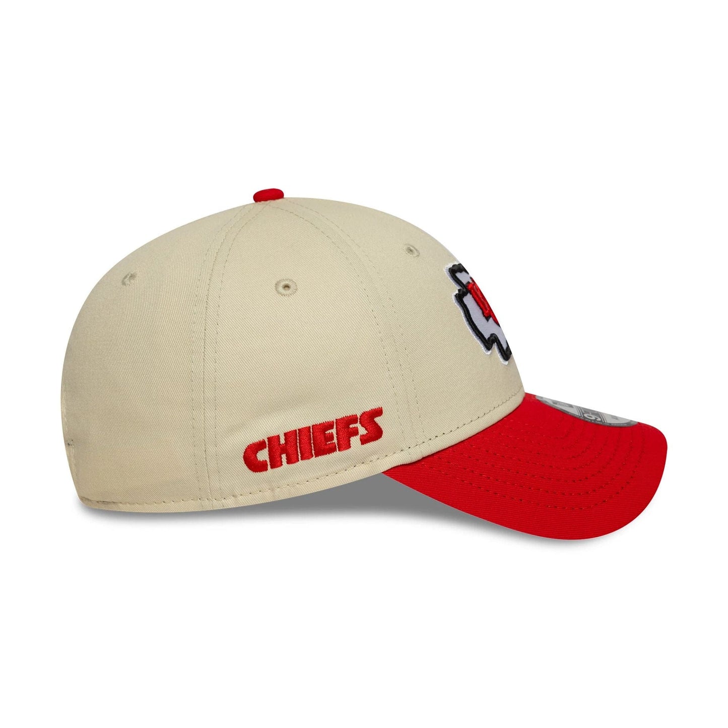 This is a Kansas City Chiefs NFL Wordmark Cream 9FORTY Adjustable Cap 4