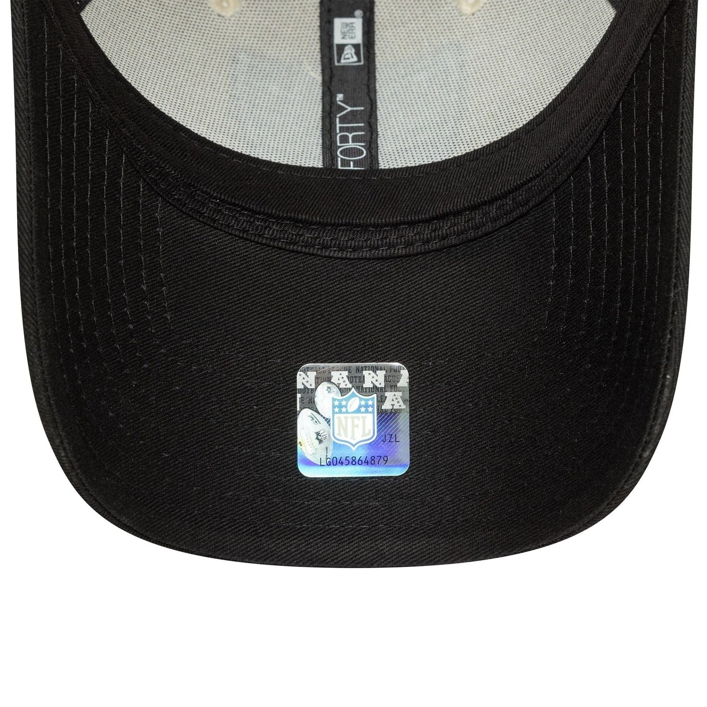 This is a Las Vegas Raiders NFL Wordmark Cream 9FORTY Adjustable Cap 6