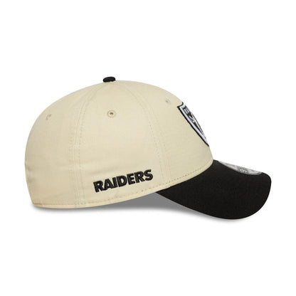 This is a Las Vegas Raiders NFL Wordmark Cream 9FORTY Adjustable Cap 4
