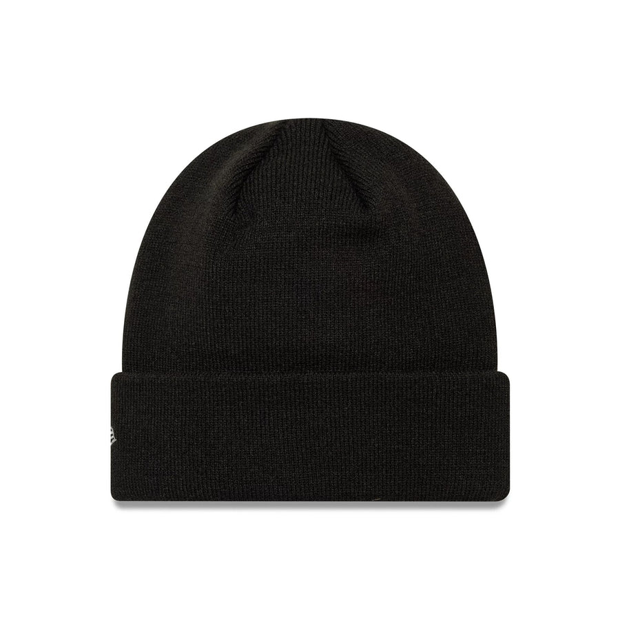 This is a Las Vegas Raiders NFL Metallic Black Cuff Knit Beanie Hat 2