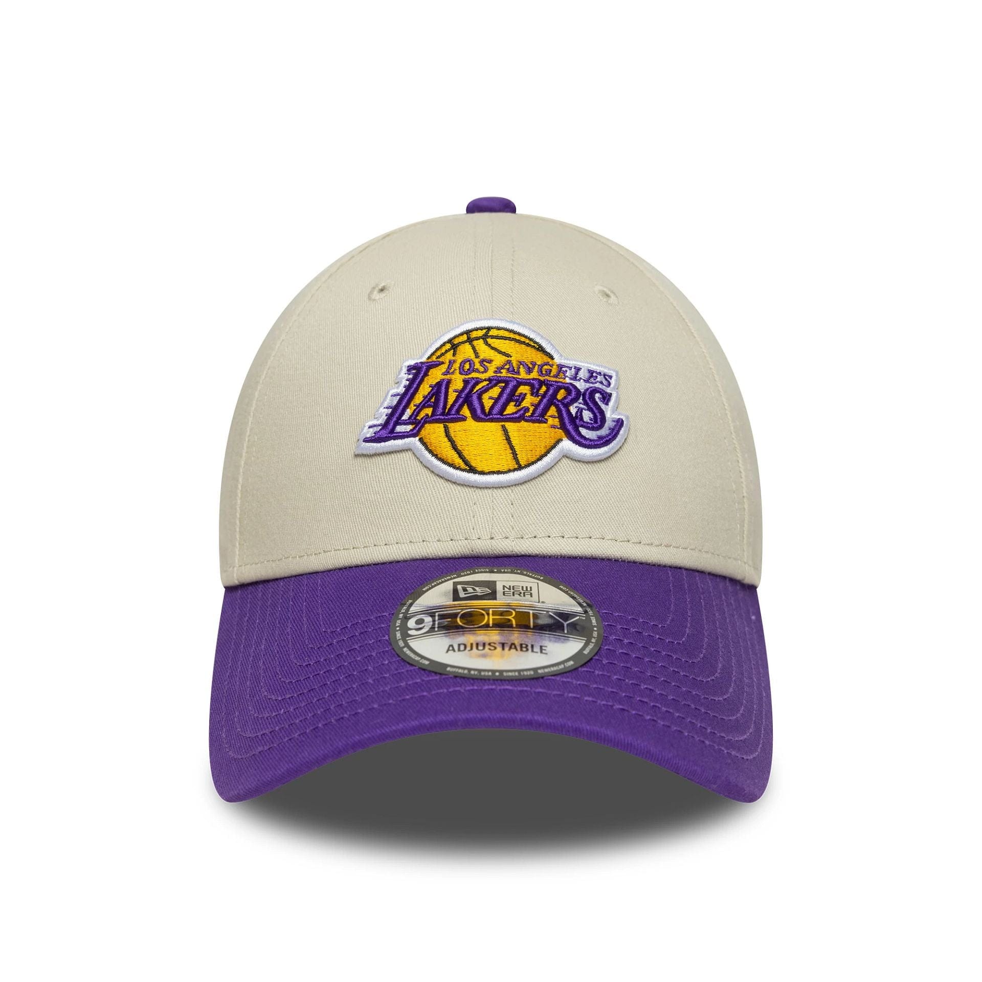 This is a LA Lakers NBA Colour Block Cream 9FORTY Adjustable Cap 2