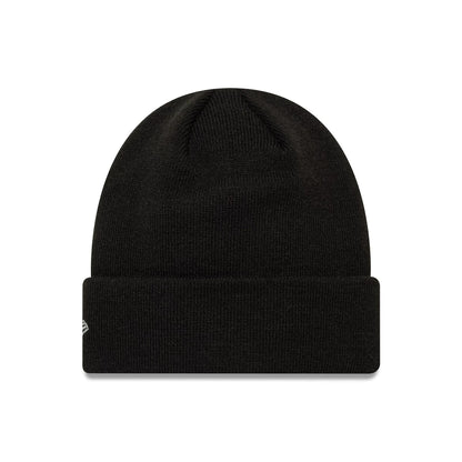 This is a Chicago Bulls NBA Metallic Black Cuff Knit Beanie Hat 2