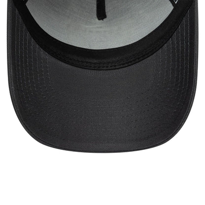 This is a Las Vegas Raiders NFL Metallic Dark Grey 9FORTY E-Frame Adjustable Cap 5