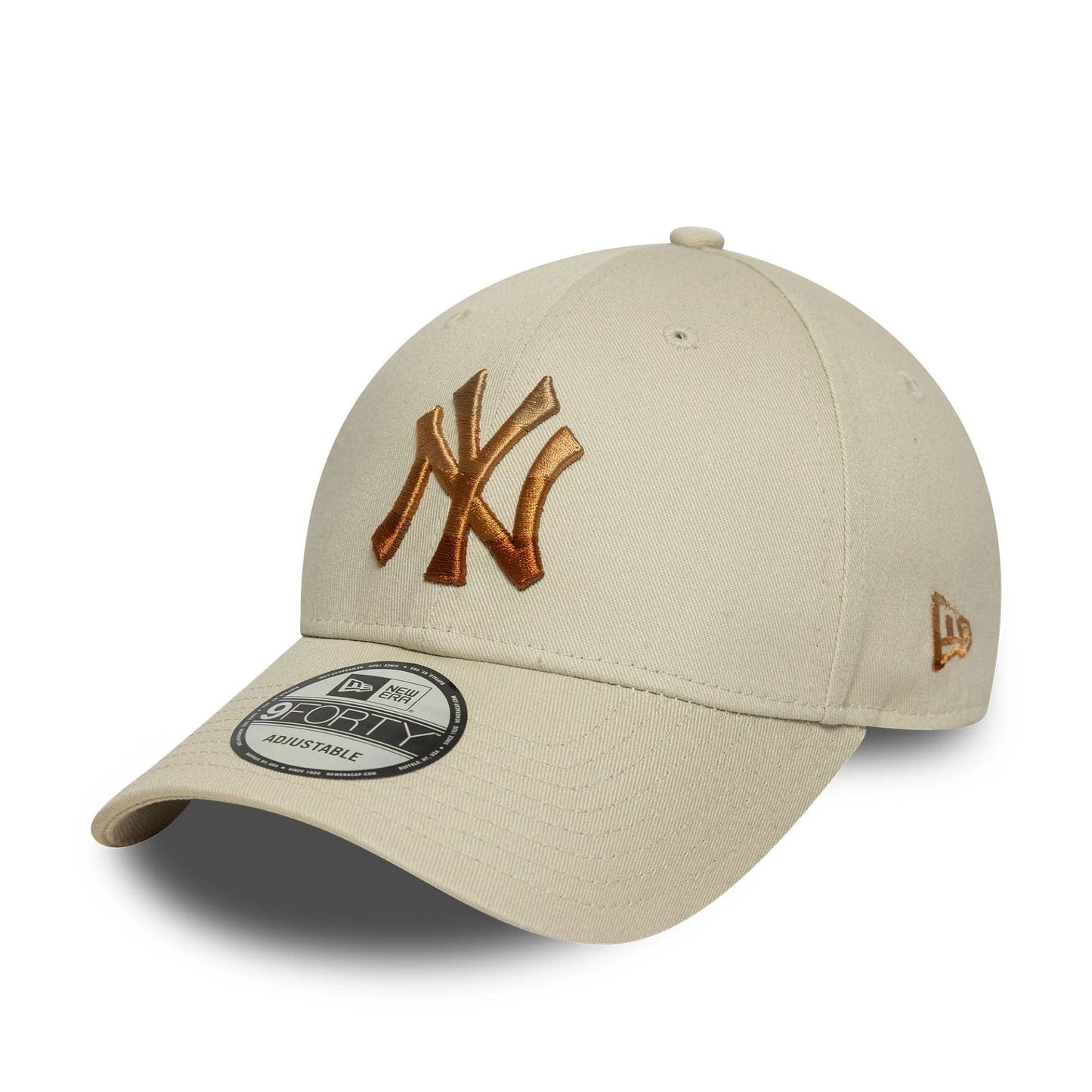 This is a New York Yankees MLB Ombre Infill Cream 9FORTY Adjustable Cap 1
