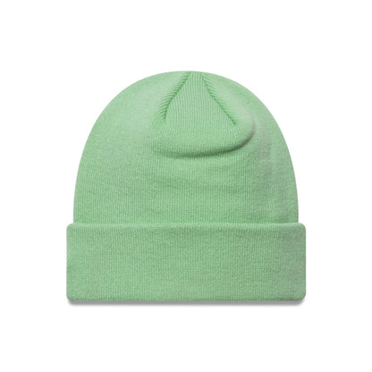 This is a New York Yankees MLB League Essential Pastel Green Cuff Knit Beanie Hat 2
