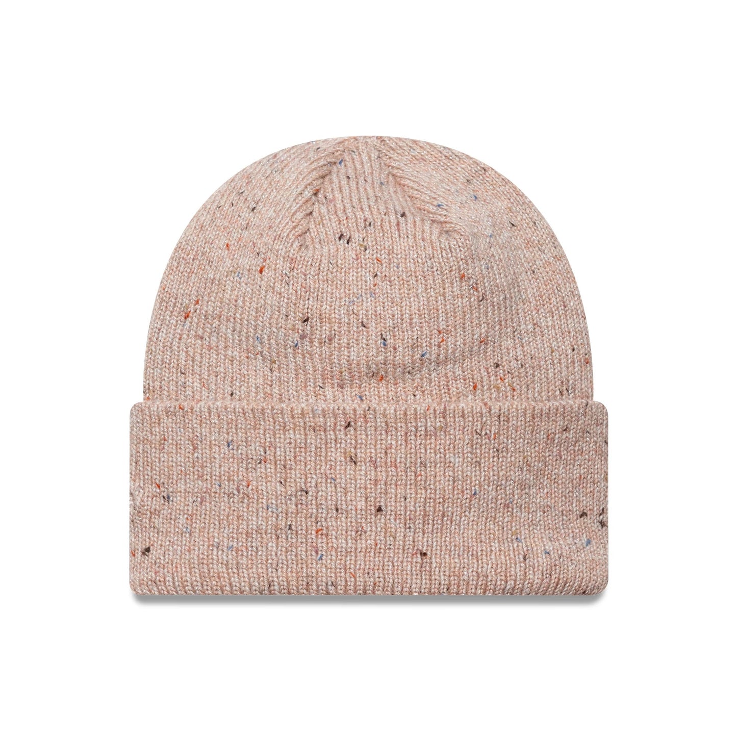 This is a New York Yankees Womens MLB Glitter Pastel Pink Cuff Knit Beanie Hat 2