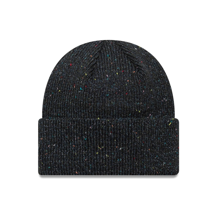 This is a New York Yankees Womens MLB Glitter Black Cuff Knit Beanie Hat 2