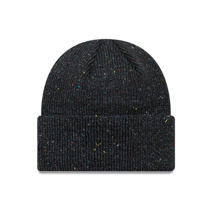 This is a New York Yankees Womens MLB Glitter Black Cuff Knit Beanie Hat 2