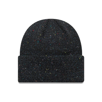 This is a New York Yankees Womens MLB Glitter Black Cuff Knit Beanie Hat 2