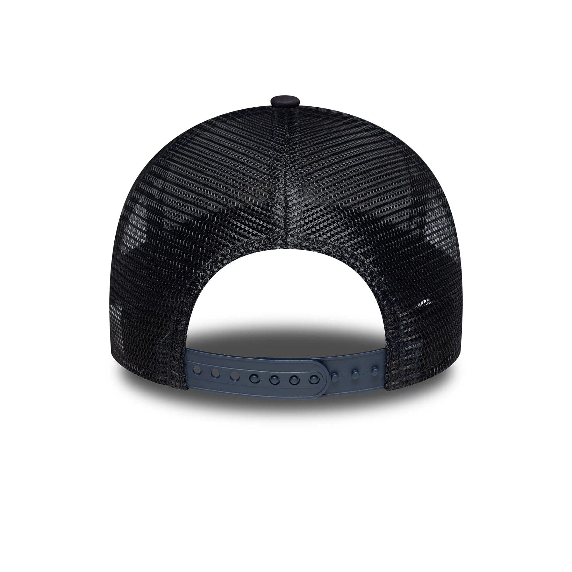 This is a Womens New Era City Navy 9FORTY E-Frame Trucker Adjustable Cap 4