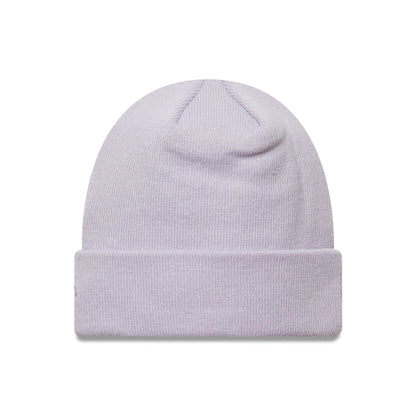 This is a LA Dodgers MLB League Essential Pastel Purple Cuff Knit Beanie Hat 2