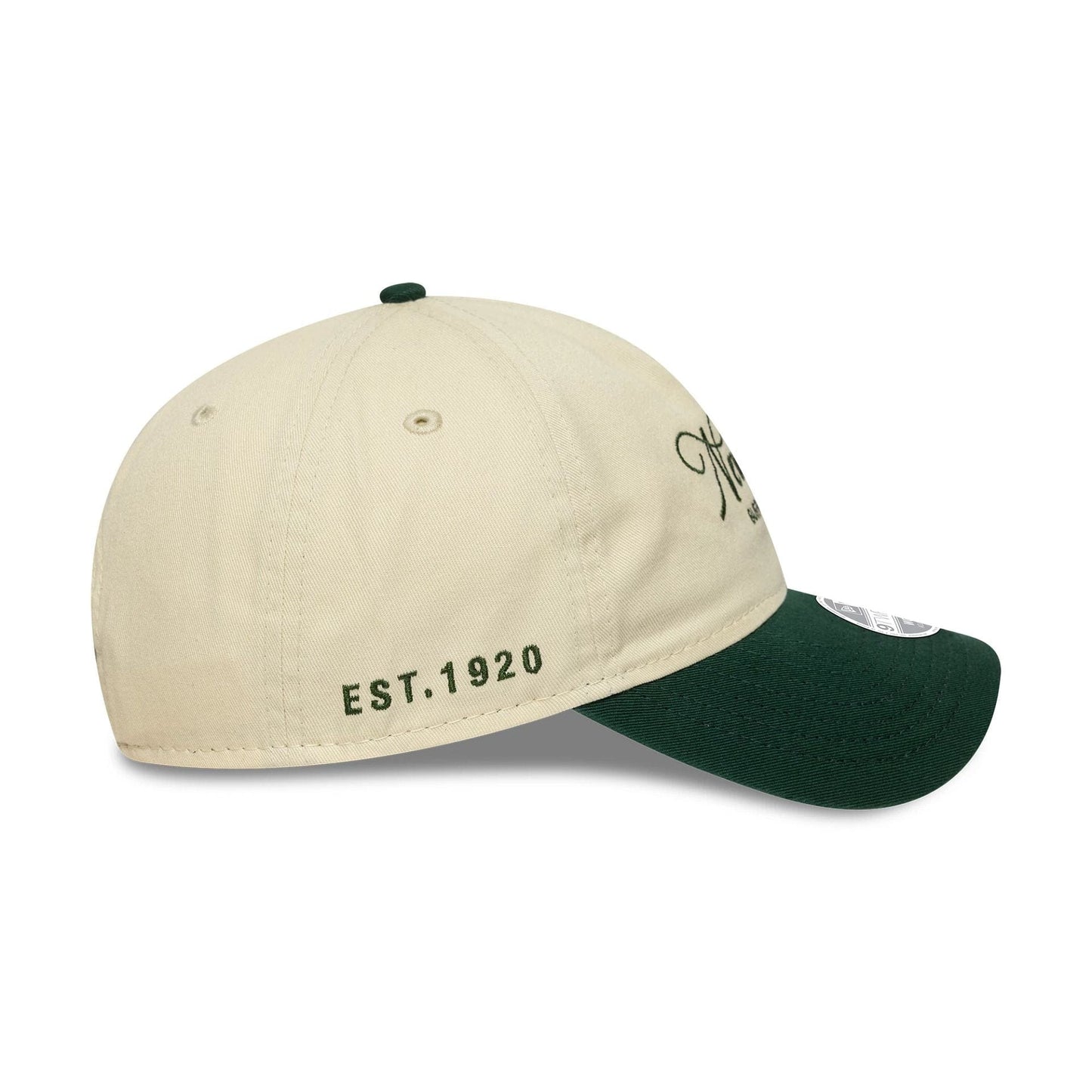 This is a Womens New Era Cream 9TWENTY A-Frame Adjustable Cap 4