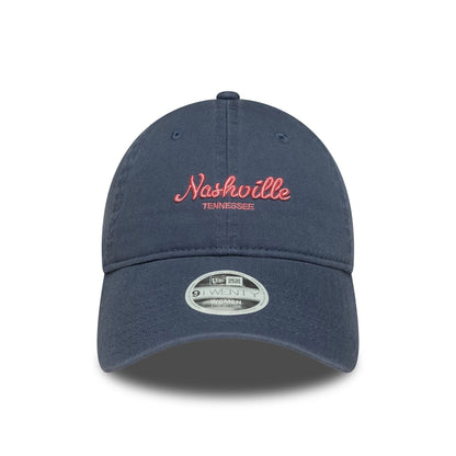 This is a Womens New Era City Dark Blue 9TWENTY Adjustable Cap 2