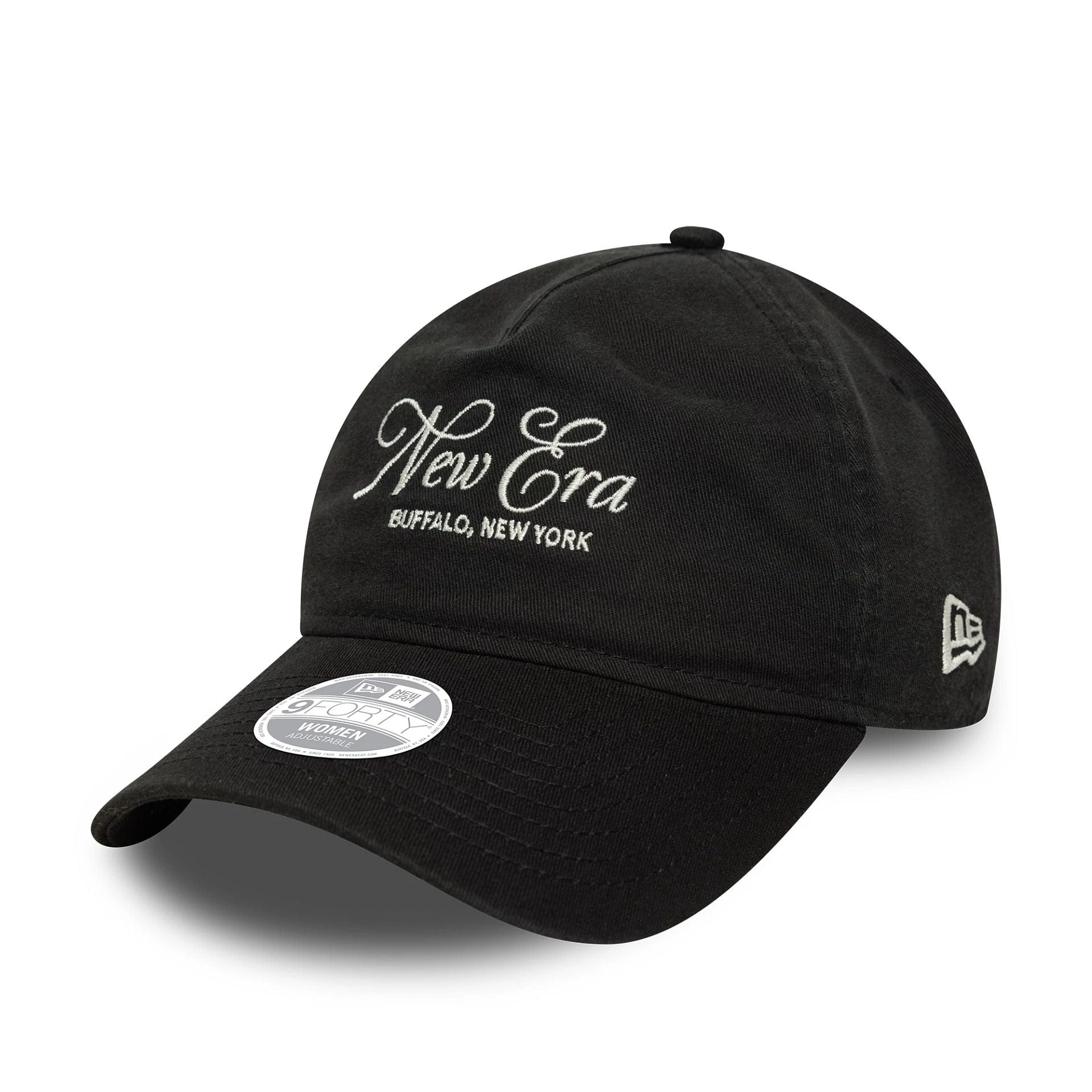 This is a Womens New Era Black 9TWENTY A-Frame Adjustable Cap 3