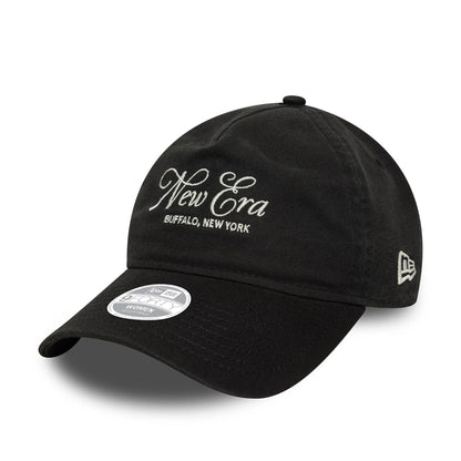 This is a Womens New Era Black 9TWENTY A-Frame Adjustable Cap 3