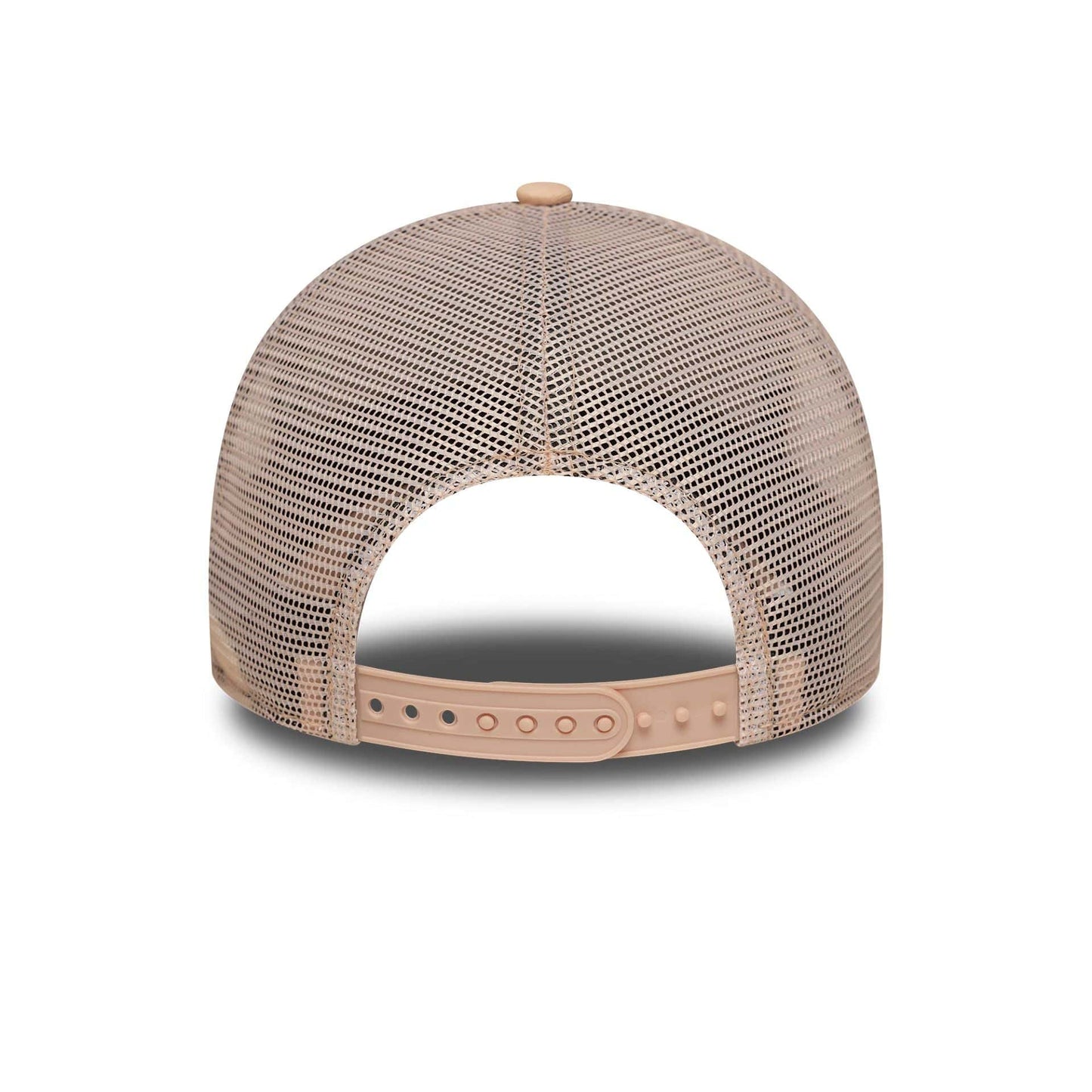 This is a Womens New Era City Pastel Pink 9FORTY E-Frame Trucker Adjustable Cap 4