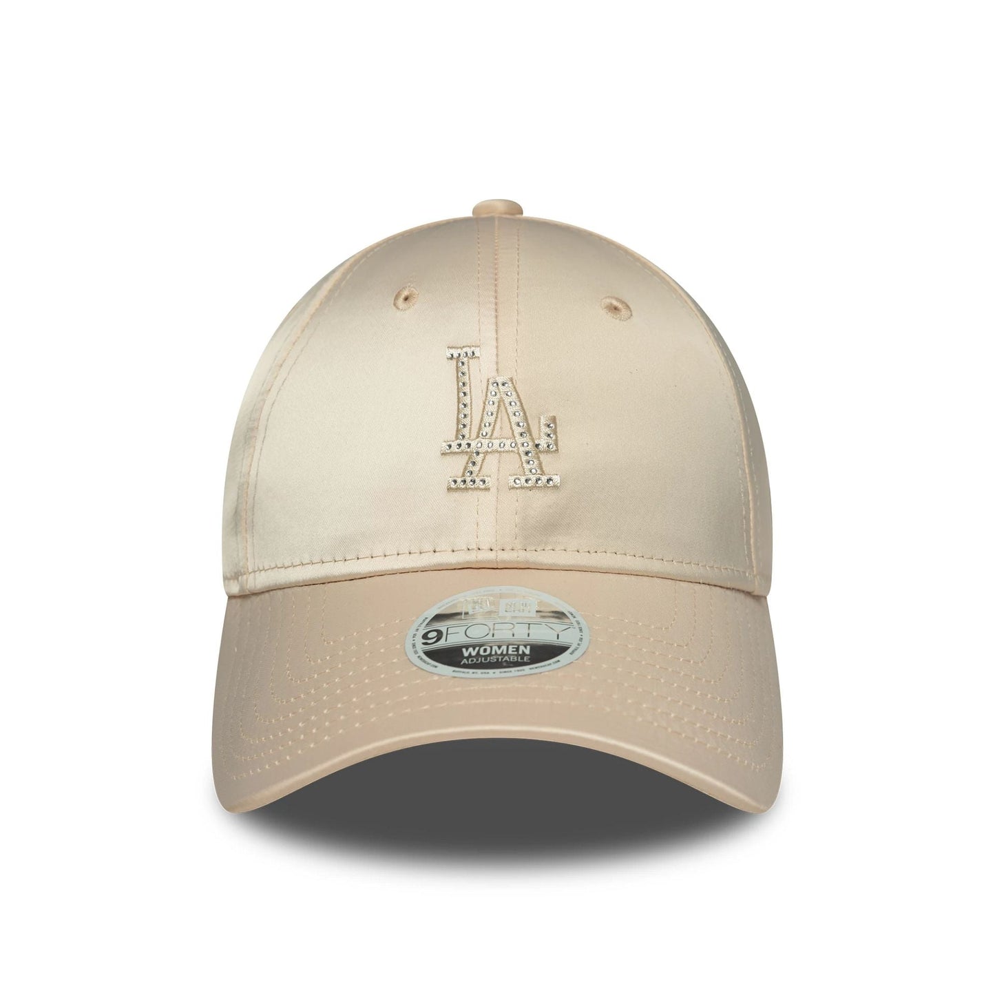 This is a LA Dodgers MLB Satin Rhinestone Cream 9FORTY Adjustable Cap 2