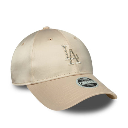 This is a LA Dodgers MLB Satin Rhinestone Cream 9FORTY Adjustable Cap 3