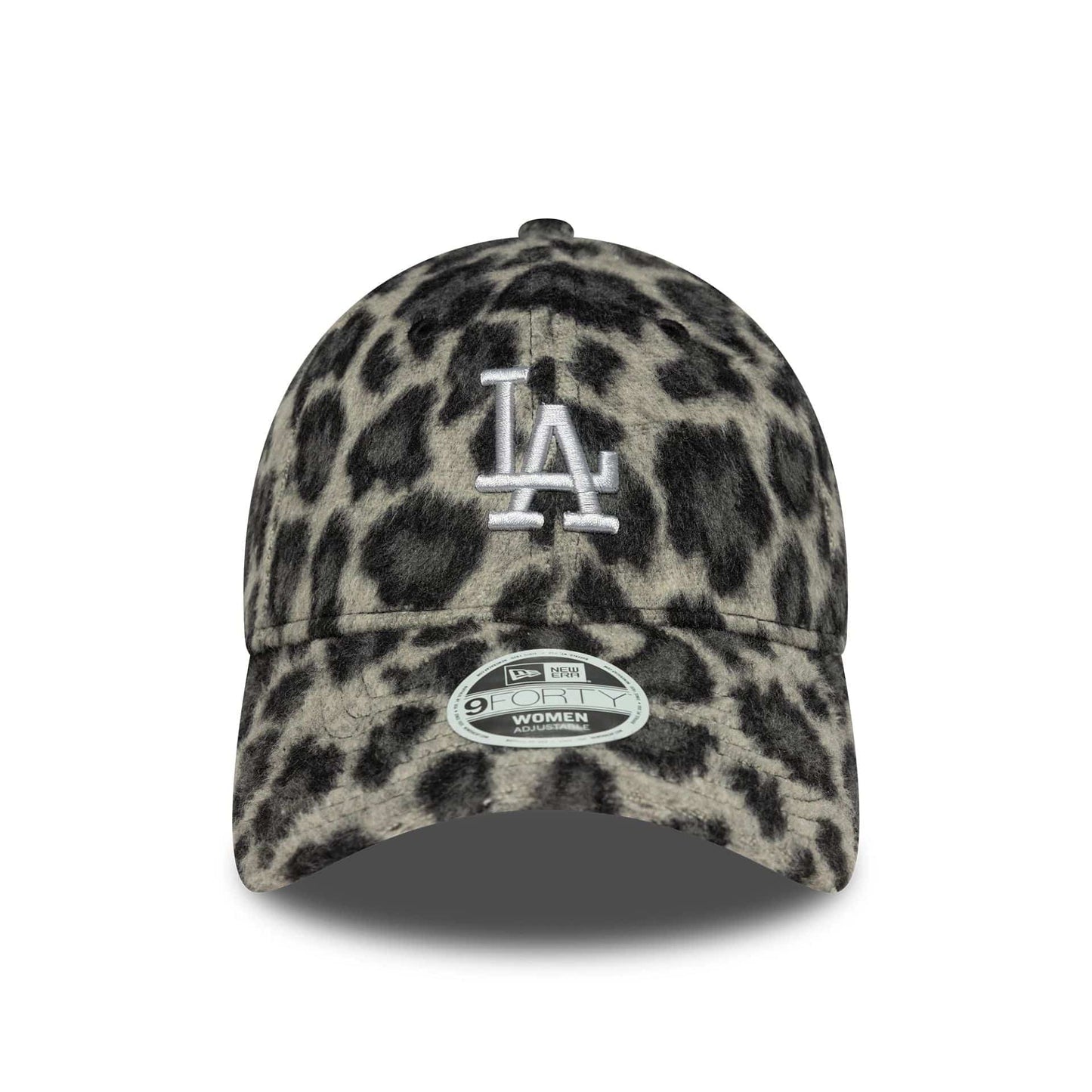 This is a LA Dodgers Womens MLB Cosy Animal Grey Leopard 9FORTY Adjustable Cap 2