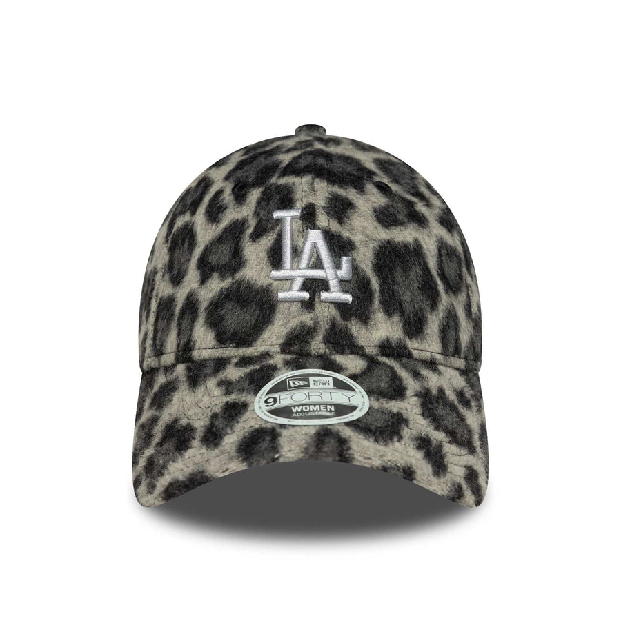 This is a LA Dodgers Womens MLB Cosy Animal Grey Leopard 9FORTY Adjustable Cap 2