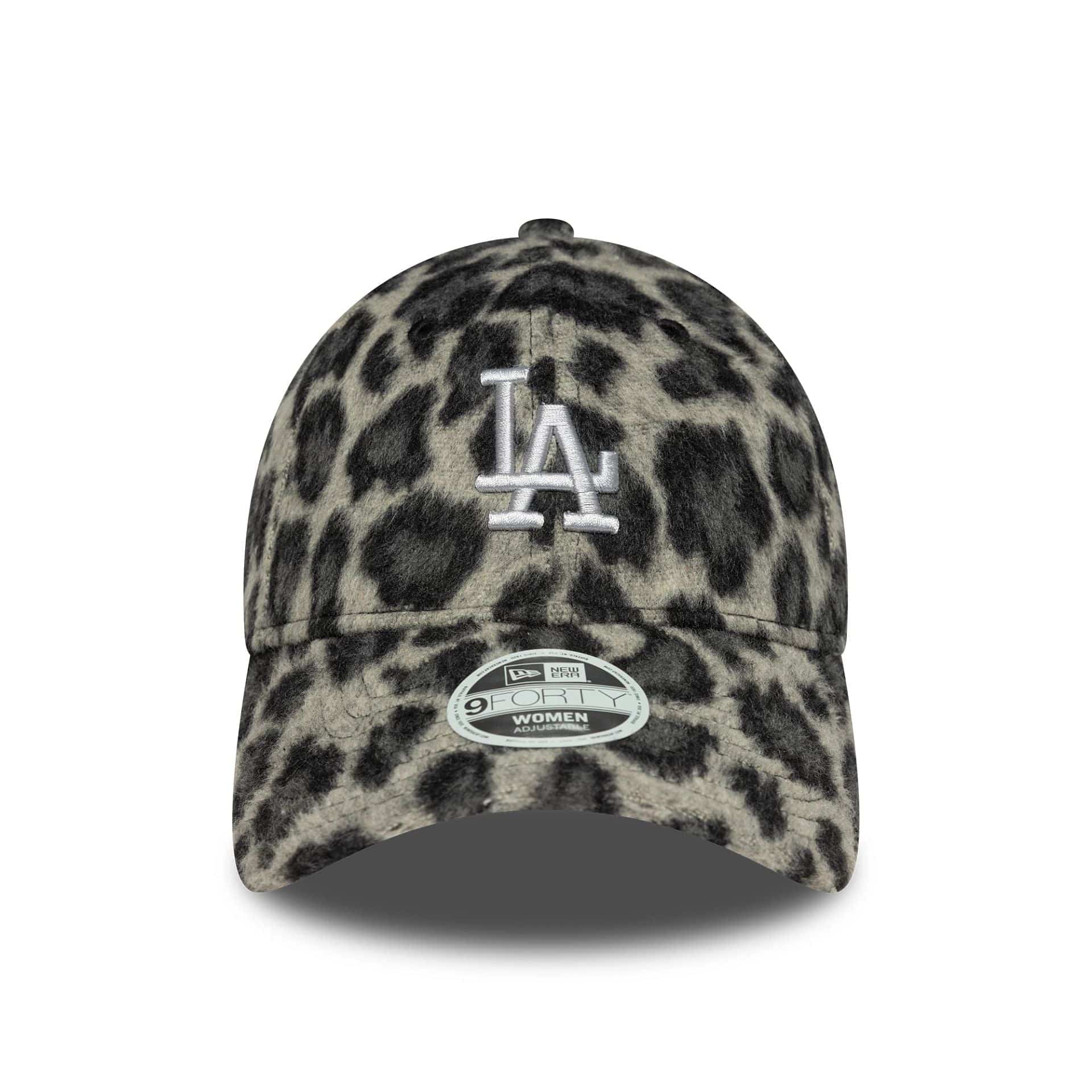 This is a LA Dodgers Womens MLB Cosy Animal Grey Leopard 9FORTY Adjustable Cap 2
