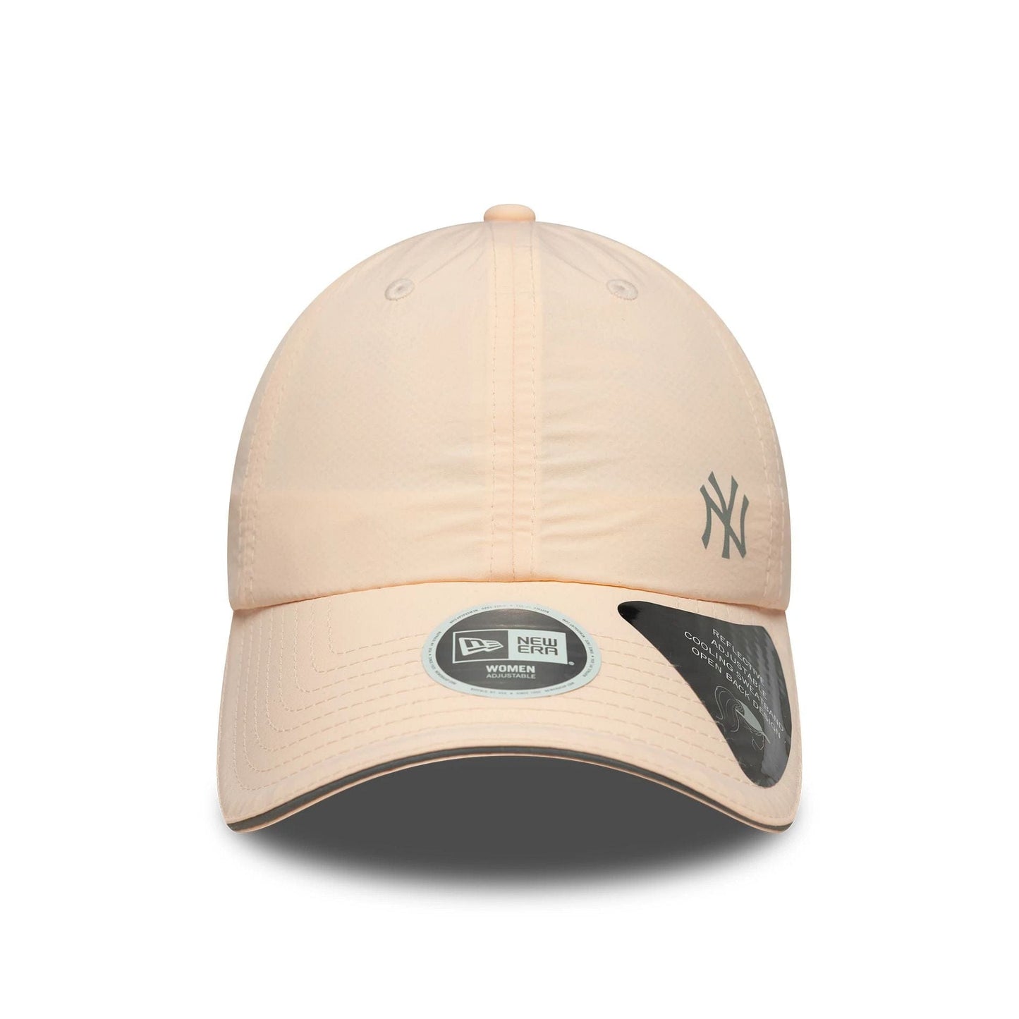 This is a New York Yankees Womens MLB Flawless Pastel Pink Pony Tail Adjustable Cap 3