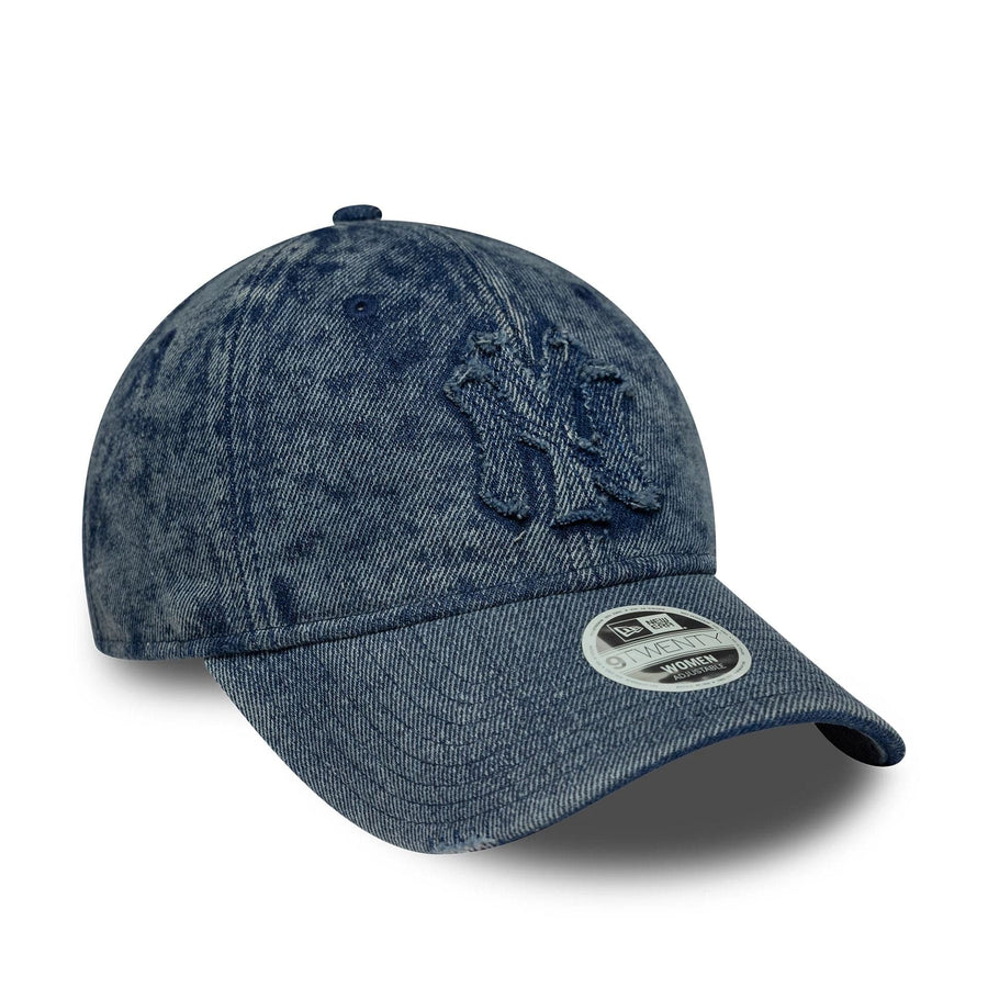 This is a New York Yankees Womens MLB Stone Denim Pastel Blue 9TWENTY Adjustable Cap 3