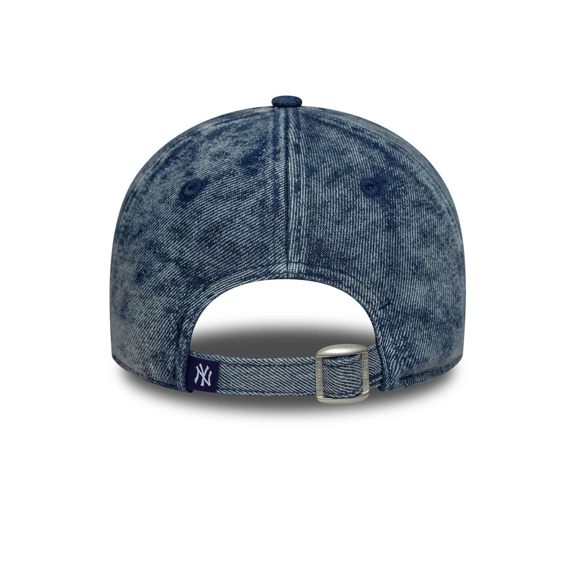 This is a New York Yankees Womens MLB Stone Denim Pastel Blue 9TWENTY Adjustable Cap 4