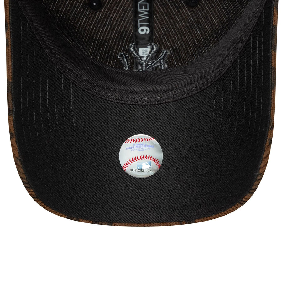 This is a New York Yankees Womens MLB Cord Leopard Brown 9TWENTY Adjustable Cap 5