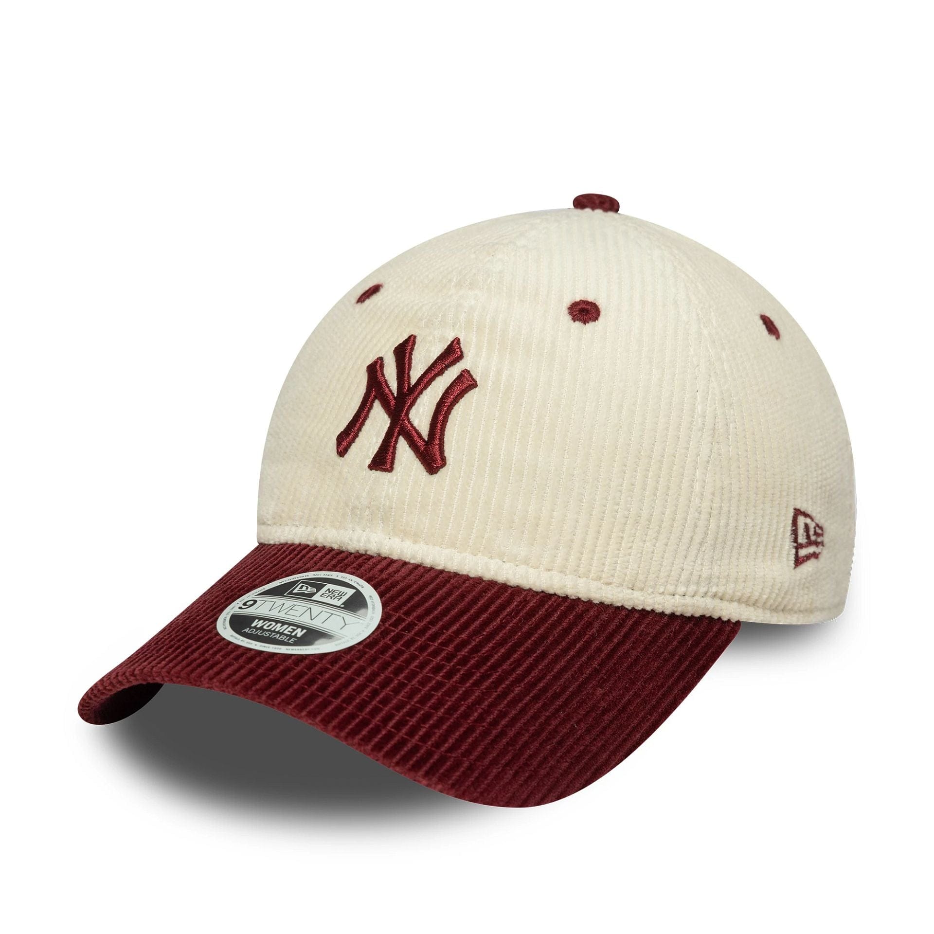 This is a New York Yankees Womens MLB Block Cord Cream 9TWENTY Adjustable Cap 1