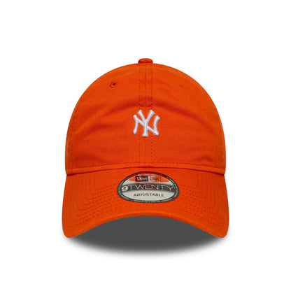 This is a New York Yankees MLB Mini Logo Orange 9TWENTY Adjustable Cap 2