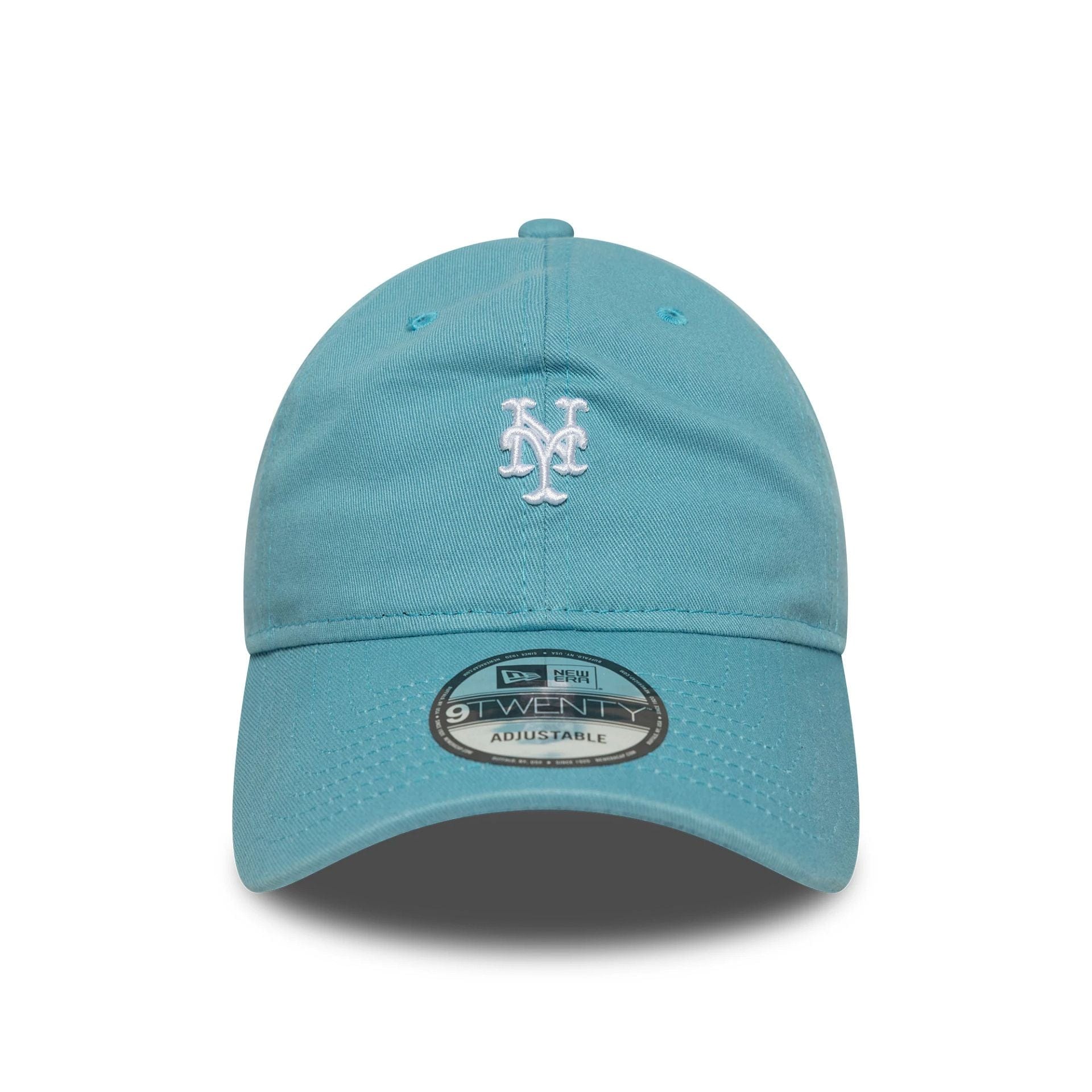 This is a New York Mets MLB Mini Logo Pastel Blue 9TWENTY Adjustable Cap 2